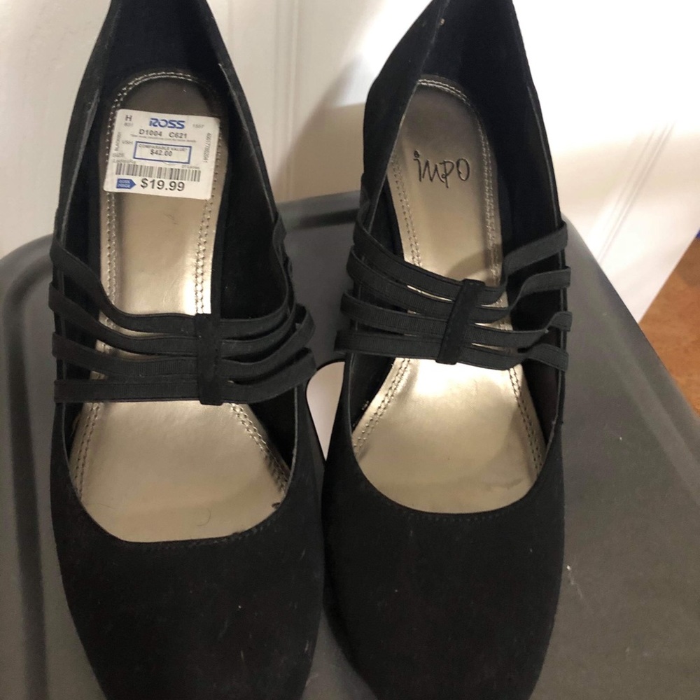 Black Wedged Heels with Straps